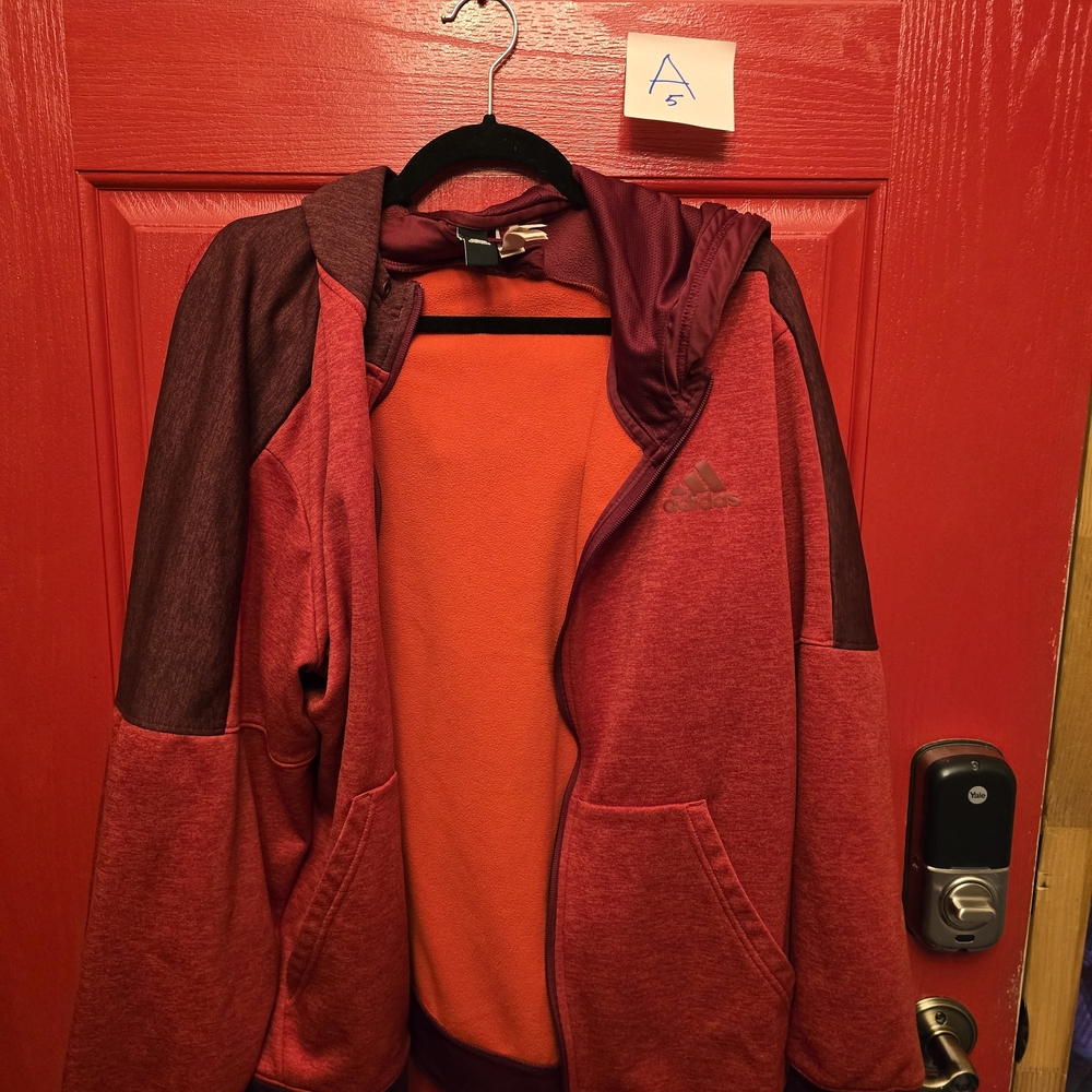 Adidas Red and Orange Hoodie